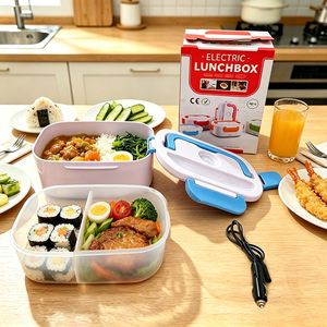 Boîte à lunch électrique sans fil chauffante pour la maison, chauffe-plat portable auto-chauffant, conteneur en plastique PP de 1,5 L pour le camping KL03004 - Product Image 1