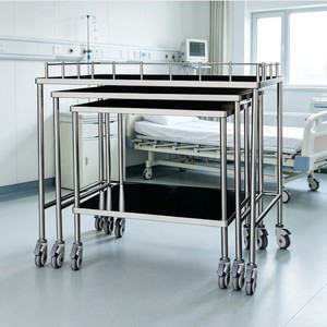 Medical Stainless Steel Trolley 1000x600x900mm 850x550x780mm 700x500x720mm Hospital Furniture Durable <b>Storage</b> <b>Cart</b> - Product Image 1