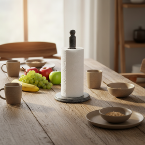 현대 북유럽 디자인 블랙 수조 롤 핸디 천연 대리석 종이 수건 홀더 주방 화장실 - Product Image 5