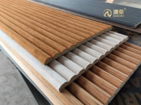 Décoration Pliable Suede-like Tissu Dôme Demi-Rond Tambour Panneau de Bois Décoration Bois Intérieur 3d Panneau Mural en Bois