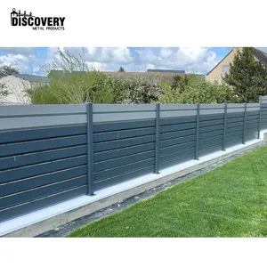 Factory manufacturer metal louver fence good quality outdoor yard fences for houses easy install aluminum garden fencing