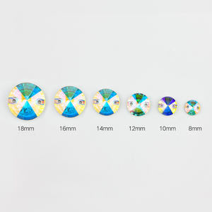 Selina Crystal K9 brillant <span class=keywords><strong>Satellite</strong></span> dos plat rond strass Double trou Strass pour bricolage, Nail Art et étui de téléphone - Product Image 6