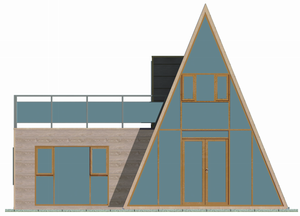 Luxury Modern <b>Triangle</b> Shape Two Storey 2bedroom A-Frame Tiny House Eco-friendly for Living Villa & Airbnb Hotel - Product Image 3