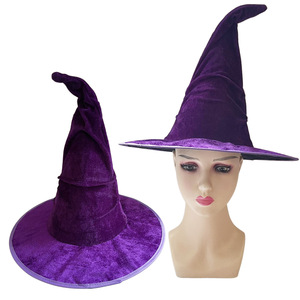 Sombrero <span class=keywords><strong>de</strong></span> <span class=keywords><strong>bruja</strong></span> <span class=keywords><strong>de</strong></span> terciopelo para Halloween, sombrero <span class=keywords><strong>de</strong></span> festival, sombrero <span class=keywords><strong>de</strong></span> mago <span class=keywords><strong>morado</strong></span>, sombrero <span class=keywords><strong>de</strong></span> <span class=keywords><strong>bruja</strong></span> rojo, accesorio para la cabeza, sombrero <span class=keywords><strong>de</strong></span> Halloween - Product Image 2