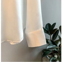 Blouse Satin Femme Automne Tendance 2025 Manches Longues Col V Blouse Satin Vintage Grande Vente