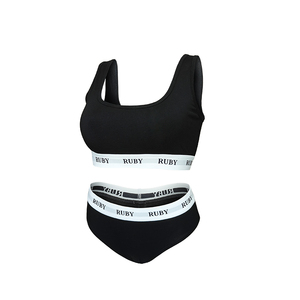 Set reggiseno e mutandine di marca Designer all'ingrosso gilet traspirante da <span class=keywords><strong>donna</strong></span> <span class=keywords><strong>Top</strong></span> <span class=keywords><strong>intimo</strong></span> sportivo senza cuciture reggiseno da <span class=keywords><strong>donna</strong></span> e Set breve - Product Image 2