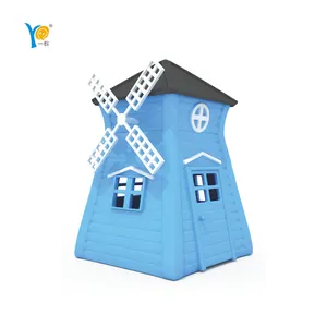 hot selling family friendly series windmill house children game plastic play house