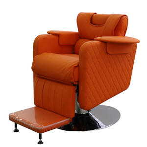 Orange Electric <b>2</b> Motors Multifunctional Beauty Retro Salon <b>Chair</b> Hairdressing Barber <b>Chair</b> Suitable for Hair Salon - Product Image 3