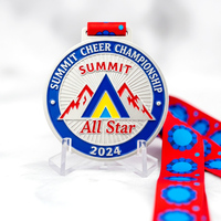 Médaille de récompense personnalisée en métal en forme de montagne avec logo gravé – Cadeau de reconnaissance pour les jeunes, les clubs sportifs scolaires, les compétitions et l'entraînement