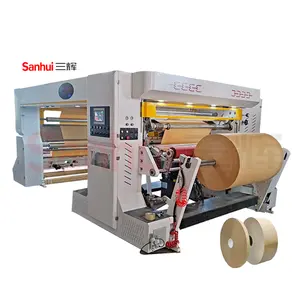 Automatische Breed Web Snijbreedte 30Mm-2600Mm Super Jumbo Kraft Papier Slit-En Terugwikkelmachine