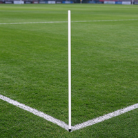 Poteau de coin de football professionnel de 1,5 m, tige lisse, pointe de sol en ABS, marqueur de limite de terrain de football portable et mobile, facile à déplacer