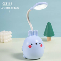 Lampe de lecture LED en forme d'animal mignon, rechargeable par USB, 5W, protection des yeux, lampe de chevet moderne en ABS pour chambre d'enfant, bureau, décoration de la maison