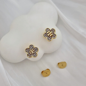 Parure de bijoux de luxe en zircon, collier et boucles <span class=keywords><strong>d</strong></span>'oreilles en laiton plaqué or, trèfle à cinq feuilles, élégante, pour femme, cadeau, mariage, fête - Product Image 4