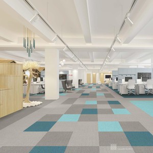 Moquette Commerciale Grise Résistante à l'Usure 50x50cm pour Couloirs d'Hôtels, Zones <span class=keywords><strong>de</strong></span> Réception et Bureaux Commerciaux - Product Image 4