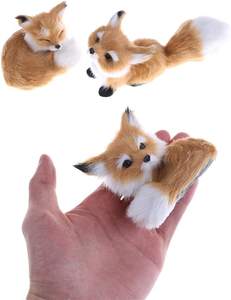 Jouet en fourrure de renard au repos marron, modèle de renard Squatting, décoration de la maison, animaux monde avec figurines d'action statiques (jouet de renard) - Product Image 2