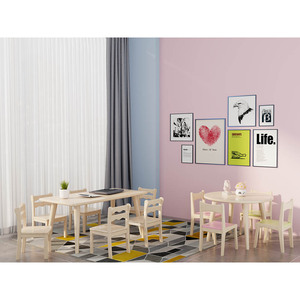 Sinh viên mẫu giáo trường bài giảng Nhà hát đồ nội thất bằng gỗ quán cà phê tủ bàn và ghế đặt cho trẻ em - Product Image 6