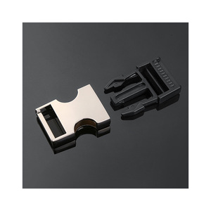 Metal Side Release Buckles Silver Black Durable For Bags Adjustable <b>Webbing</b> Buckles - Product Image 4