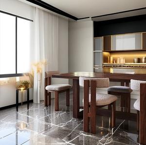 Chaises de salle à manger en bois massif rembourrées en velours de style <span class=keywords><strong>scandinave</strong></span> moderne, design nordique de restaurant, <span class=keywords><strong>chaise</strong></span> de salle à manger latérale en cuir - Product Image 5