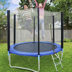 <span class=keywords><strong>Trampoline</strong></span> de haute qualité pour l'intérieur et l'extérieur, rond, en acier galvanisé, <span class=keywords><strong>8</strong></span> <span class=keywords><strong>pieds</strong></span>, avec filet de sécurité pour enfants et adultes - Product Image 2