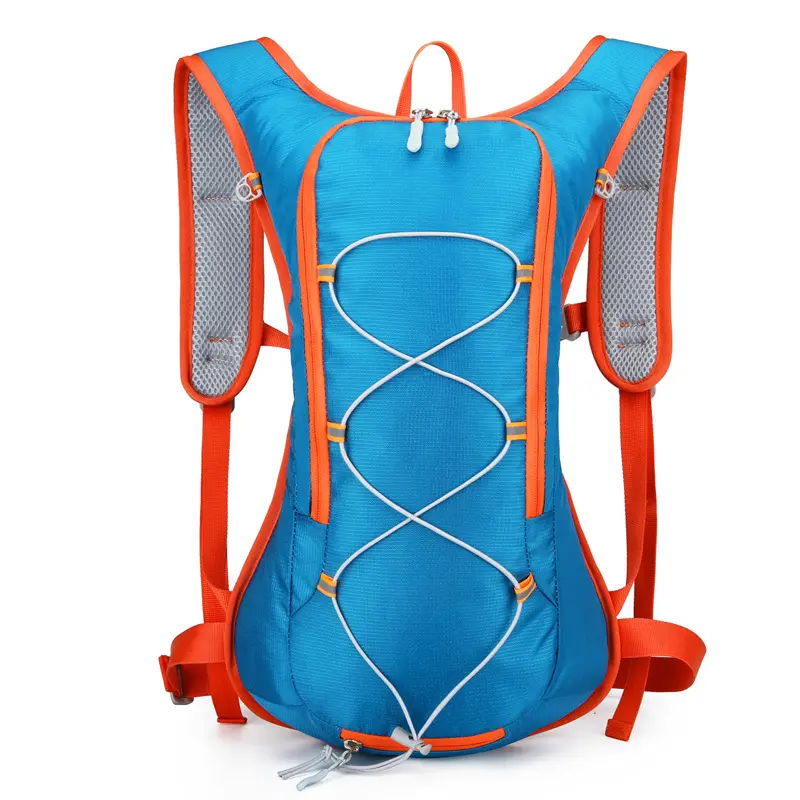 OEM Large Capacity Sports Travel helmet compartment mesh pocket water bag custom logo Hydration camping backpack for women men