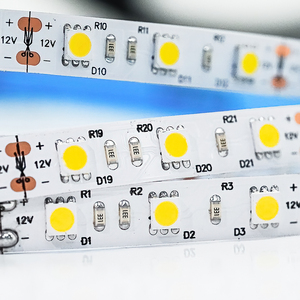 Chất lượng tốt DC12V SMD5050 60D 1200-1600lm/M <span class=keywords><strong>LED</strong></span> dải ánh sáng 6500K Ra80 <span class=keywords><strong>LED</strong></span> ánh sáng màu duy nhất <span class=keywords><strong>LED</strong></span> dải ánh sáng cho gương - Product Image 1