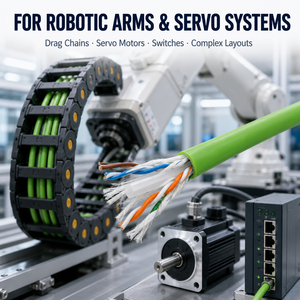 <span class=keywords><strong>สาย</strong></span>เคเบิลเครือข่าย <span class=keywords><strong>Cat6</strong></span> UTP แบบยืดหยุ่นสูง สำหรับรางลาก<span class=keywords><strong>สาย</strong></span> 250MHz Gigabit Industrial Ethernet ขนาด 24AWG สำหรับแขนหุ่นยนต์ - Product Image 4