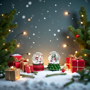 Factory Christmas Event Glass+Resin Santa <b>Crystal</b> <b>Ball</b> Red Children's Gift Snow Globe - Product Image 4