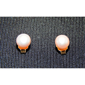 Orecchini con perle rosa oro 14k 5mm - Product Image 2
