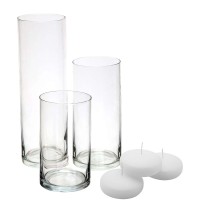 Cylindre Transparent Forme Mariage Vases En Verre En Gros