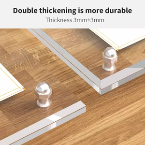 Miễn phí-đứng rõ ràng Acrylic giấy chứng nhận độ tà<span class=keywords><strong>i</strong></span> liệu ảnh khung ảnh vớ<span class=keywords><strong>i</strong></span> vít đứng cho Tabletop hiển thị - Product Image 3