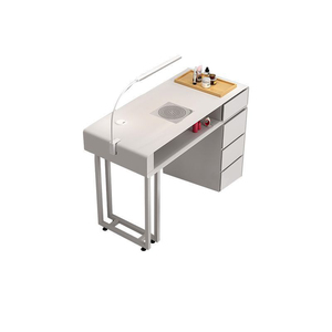 Bureau de manucure blanc de luxe avec lumière LED et collecteur de poussière, mobilier de <span class=keywords><strong>salon</strong></span> de beauté, bureau de manucure pour <span class=keywords><strong>salon</strong></span> de manucure professionnel - Product Image 6