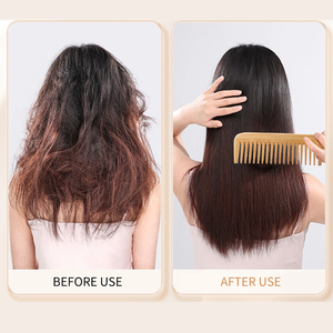 Pettine Ecologico a Denti Larghi in Legno di Bambù Biodegradabile Personalizzato Economico all'Ingrosso per Uso Domestico - Product Image 4