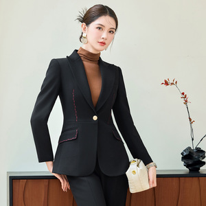 Women's Suit <b>Set</b> Polyester Worsted Full Sleeve Anti-Wrinkle <b>Office</b> Lady Style - Product Image 2