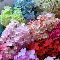 Bouquet de fleurs d'hortensias artificiels en soie à grosses têtes B-2643 au meilleur prix pour la décoration de mariage