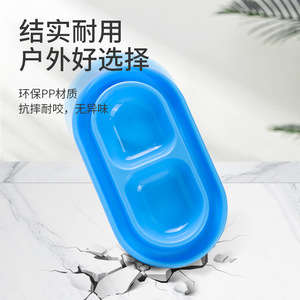 Bol de nourrissage pour chat anti-fourmis, ovale, à double compartiment, pour l'eau et la nourriture, pour une utilisation en extérieur - Product Image 3