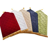 Tapis de Prière Musulman Rembourré Islamique Premium, Fin en Chenille Tissée, Ensembles de Tapis de Prière Turcs de Style Premium