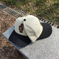 Casquette de sport 5 panneaux personnalisée avec logo brodé pour hommes et femmes, Gorras en coton beige OEM, Casquette de baseball de haute qualité