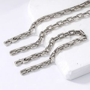 Minimalist Geometric 316 Stainless Steel Box Chain <b>Stacking</b> <b>Necklace</b> 18K Gold Plated Anti-Tarnish PVD Unisex Hip Hop Fashion - Product Image 6