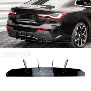 ชุดแต่ง M-PACK M Performance สำหรับ BMW G22 ซีรีส์ 4 คูเป้ ปี 2020 2021+ สีดำเงา ชุดดิฟฟิวเซอร์กันชนหลังแบบ Street Pro พร้อมสปลิตเตอร์ข้าง - Product Image 1