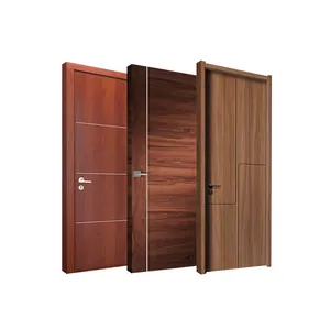 Custom alta qualidade quarto porta interna WPC PVC porta Flush portas compostas para quarto