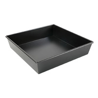 Doppelseitig Antihaftbeschichtete 1,5mm Aluminium Quadratische Pizza-Backform 9 Zoll 250x250mm Pizza-Backblech Pizzateller