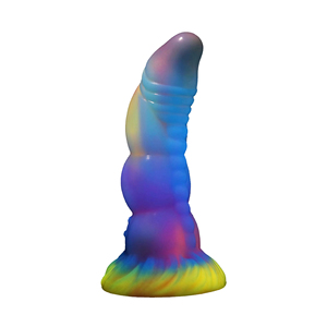 Venta caliente Anal Dildo Lesbiana Anal Juguete Consolador fluorescente en forma de silicona Modelo Anal Butt Toy Juguetes para adultos Producto chino Juguete sexual - Product Image 1