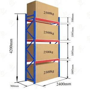 Prateleira de armazenamento para serviço pesado Rack de paletes de montagem tridimensional Rack de armazenamento multicamadas