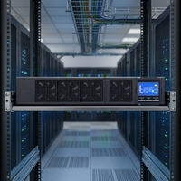 Onduleur monophasé en rack 6 kVA 10 kVA PF 1 pour salle serveur, télécommunications et applications de précision