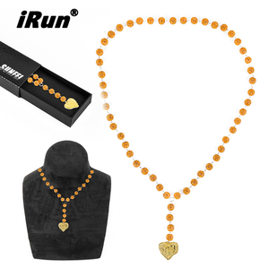 IRun personalizado Rhinestone Rosario cadena cuenta collar béisbol Disco bola cuenta collar 10mm Rhinestone cristal collar - Product Image 1