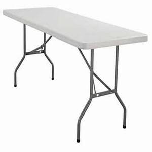 Heavy Duty Outdoor Party HDPE 6ft White Plastic Folding Party Table For Events