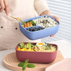 Boîte à lunch en silicone de qualité alimentaire, portable, chauffable, étanche, sans BPA, adaptée au micro-ondes, pour enfants, vente en gros personnalisée - Product Image 5