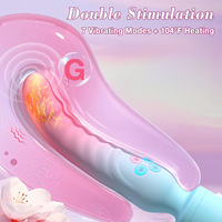 Vibrateur double tête transfrontalier best-seller pour femme, masseur vibrant chauffant, bâton AV tendance instantanée, bruit 50 dB