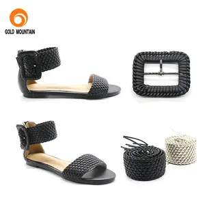 New style Braid and knitting ribbon material handmade accessory metal sandal shoe upper decoration