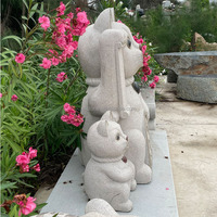 Vilead — statue de chat de Fortune en pierre, ornement de jardin japonais, Sculpture en granit naturel, porte-bonheur, chemises Maneki Neko